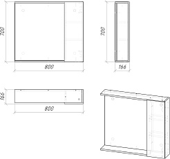 Grossman Мебель для ванной Юнит 80 подвесная кадена вуд – фотография-16